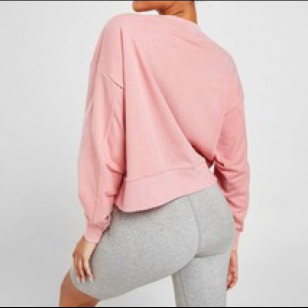 Highline Collective Pink Cropped Sweatshirt Size XS